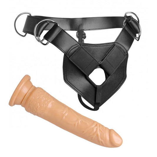 Flaunt Heavy Duty Strap On Harness with Dildo