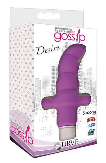 Desire Silicone Vibrating Anal Probe - Purple