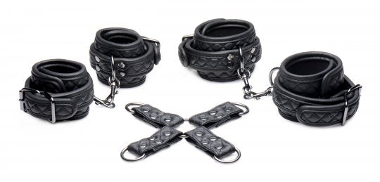 Concede Wrist and Ankle Restraint Set With Bonus Hog-Tie Adaptor