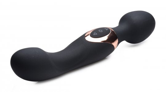 10X Dual Duchess 2-in-1 Silicone Massager - Black