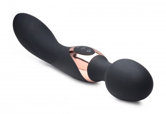 10X Dual Duchess 2-in-1 Silicone Massager - Black