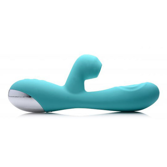 10X Silicone Suction Rabbit Vibrator - Teal