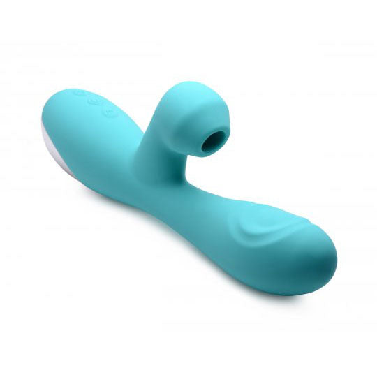 10X Silicone Suction Rabbit Vibrator - Teal