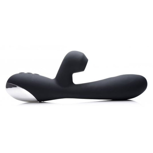 Shegasm 5 Star 7X Suction Come-Hither Silicone Rabbit - Black