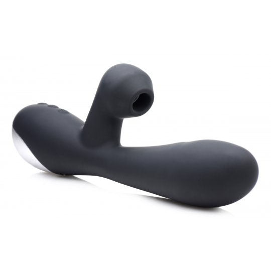 Shegasm 5 Star 7X Suction Come-Hither Silicone Rabbit - Black