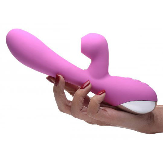 Shegasm 5 Star 7X Suction Come-Hither Silicone Rabbit - Pink