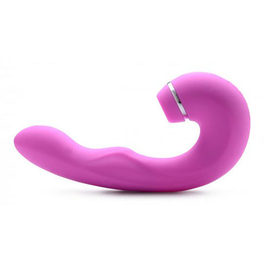 Shegasm 5 Star 10X Tapping G-Spot Silicone Vibrator with Suction - Pink