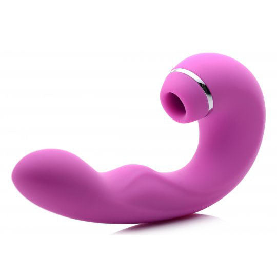 Shegasm 5 Star 10X Tapping G-Spot Silicone Vibrator with Suction - Pink