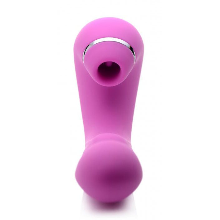 Shegasm 5 Star 10X Tapping G-Spot Silicone Vibrator with Suction - Pink