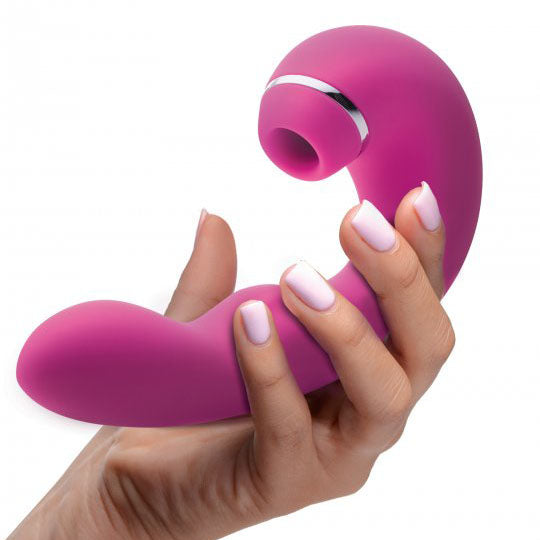 Shegasm 5 Star 10X Tapping G-Spot Silicone Vibrator with Suction - Pink