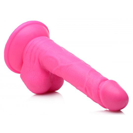 6.5 Inch Dildo with Balls - Pink