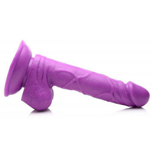 6.5 Inch Dildo with Balls - Purple