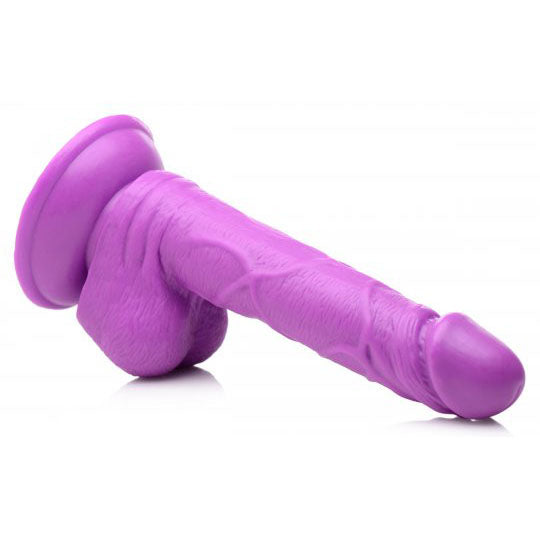 6.5 Inch Dildo with Balls - Purple