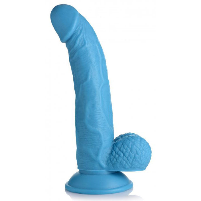 7.5 Inch Dildo with Balls - Blue