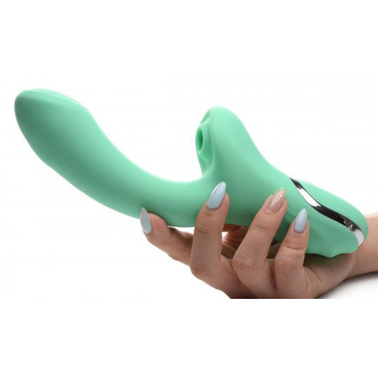 10X Minty Air-Stim Silicone Rabbit Vibrator