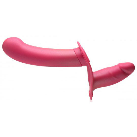 28X Double Diva 1.5 Inch Double Dildo with Harness and Remote Control - Pink