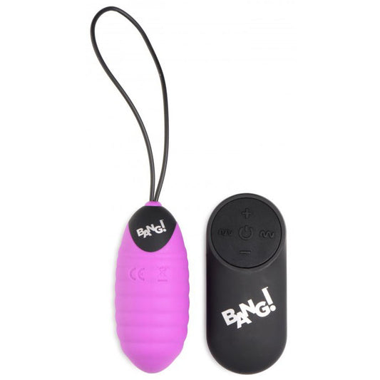 28X Ribbed Silicone Vibrating Egg with Remote Control