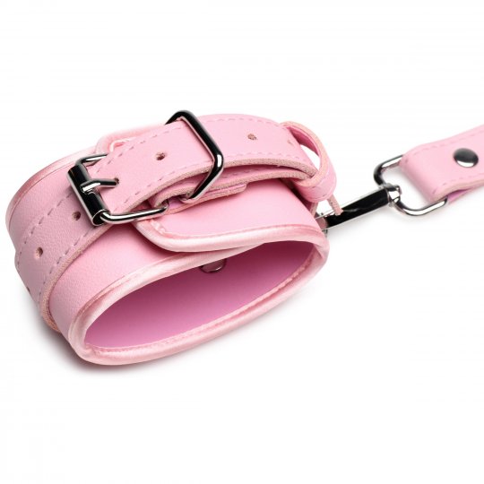 Pink Bondage Thigh Harness with Bows - XL/2XL