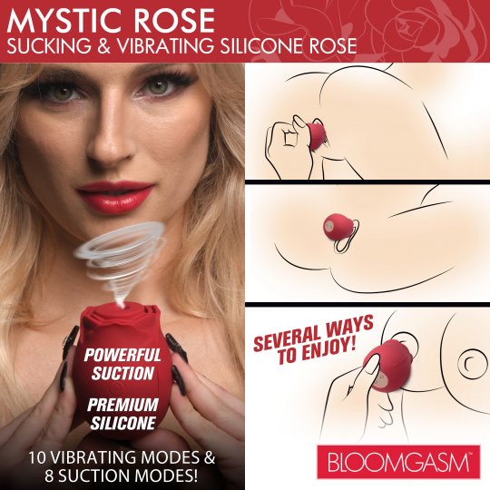 Mystic Rose Sucking and Vibrating Silicone Rose