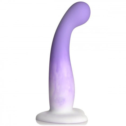 Slim G-Spot Silicone Purple and White Dildo