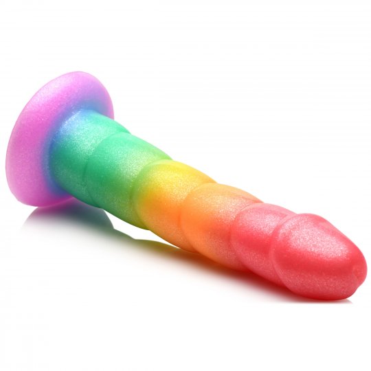 Swirl Rainbow Silicone Dildo