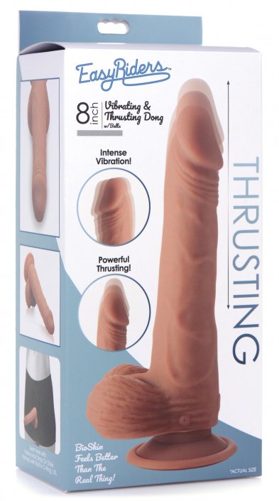 Thrusting and Vibrating 8 Inch Dildo - Medium