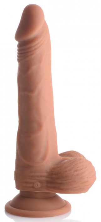 Thrusting and Vibrating 8 Inch Dildo - Medium