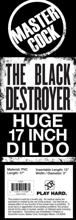 The Black Destroyer Huge 17 Inch Dildo