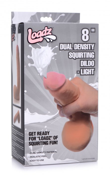 Dual Density Squirting Realistic Dildo - 8.5 Inch