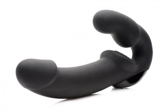 Urge Silicone Strapless Strap On With Remote - Black