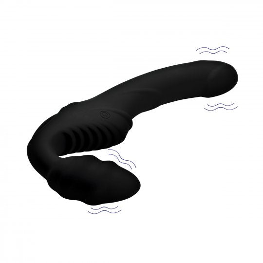 Pro Rider 9X Vibrating Silicone Strapless Strap On with Remote Control