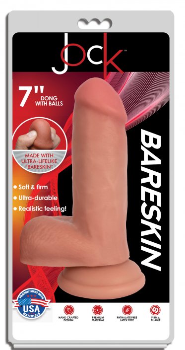 JOCK Light Bareskin Dildo with Balls - 7 Inch