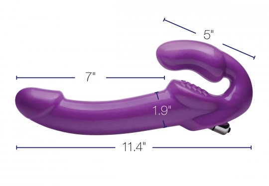 7X Revolver 2 Inch Thick Vibrating Strapless Strap-on