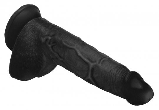 Beefy Brad 9 inch Dildo with Balls - Black